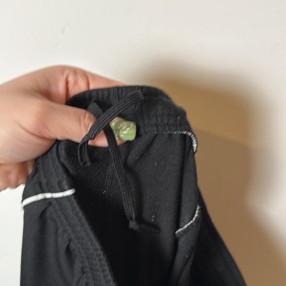 Nike Training Women Black White Stripe Tech Fleece Dri-Fit Zippered Ankle Pants - Picture 8 of 11